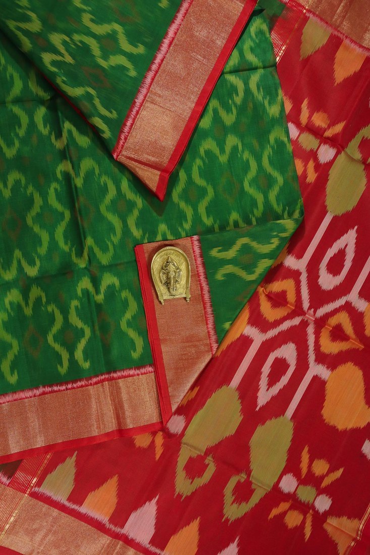 Ikkat Silk Cotton Saree